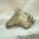 VTG Equine Horse head bevel pewter button cover