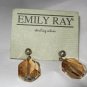 Emily Ray sterling champagne Swarovski crystal dangle pierced post earrings