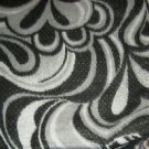 Cashmink V Fraas black gray acrylic fringed long scarf  64 x 12 Germany