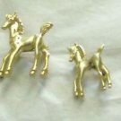 A pair of Horse 1" &.75" gold tone scatter pins Excellent Condition