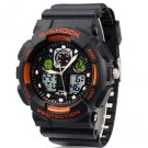 AK1055 Round Dial AL35 Movement 50 m Waterproof Diving Watch with TPU Rubber Strap (Orange)