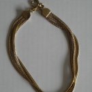 14k Gold Filled Triple Chain Bracelet / Free Shipping