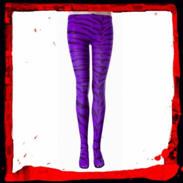 Purple Zebra Tights