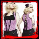 Black & Pink Stripes Top Corset