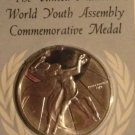 1970 UNITED NATIONS WORLD YOUTH COMMEMORATIVE MEDAL - FIRST DAY OF ISSUE