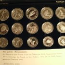 YUGOSLAVIA - 1984 SARAJEVO BOXED SET OF FIFTEEN SILVER OLYMPIC COINS
