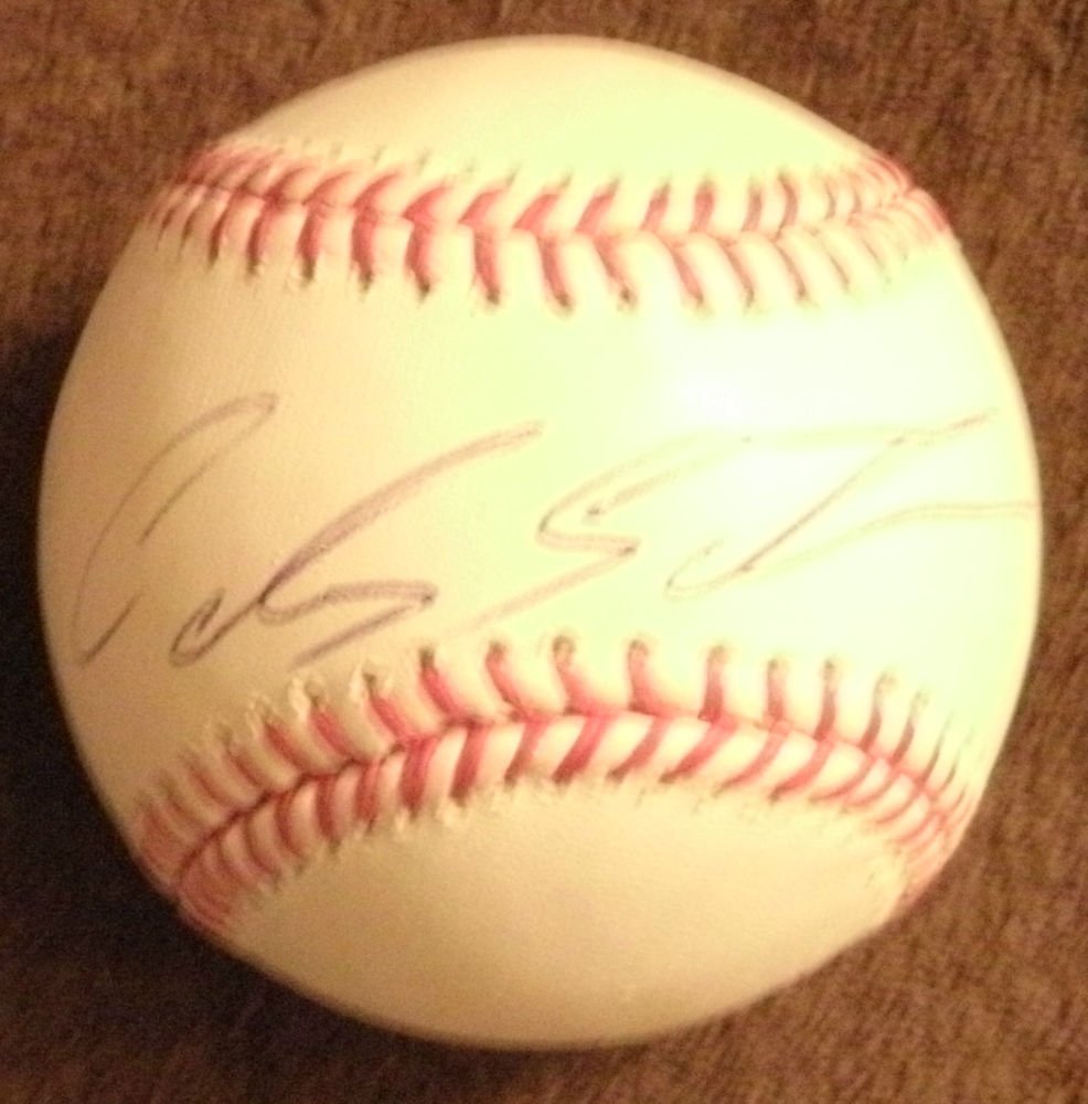 CARLOS SANTANA AUTOGRAPHED BASEBALL