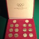 Austria  1976 Innsbruck Olympic Coin Set - 14 silver coin boxed set