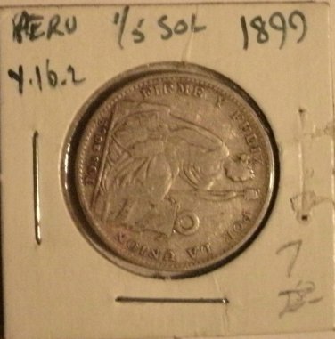 1899-JF PERU 1/5 SOL