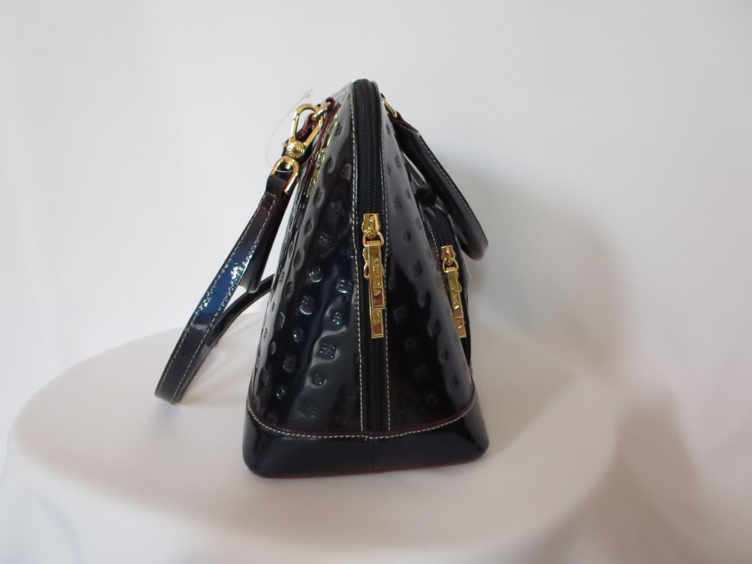 New Authentic Arcadia Ocean Patent Genuine Leather Tote/Shoulder