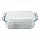 Pyrex Basics 8-Inch Square Baking Dish, Clear Set of 2
