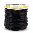 Mandala Crafts® Round Colored Cowhide Leather Cord, 1mm, 20 Yards (Black)