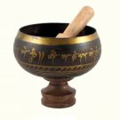 Tibetan Buddhist Singing Bowl, Brown 6 Inches