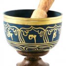 Tibetan Singing Bowl- Blue 5 Inch Meditation Bowl