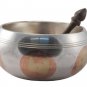 Silver Colored, Brass, and Copper Handmade Tibetan Singing Bowl, Rin Gong, Hi...