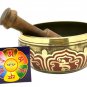 Premium Quality Handmade Gemstone Inlaid Tibetan Singing Bowl, Rin Gong, Hima...
