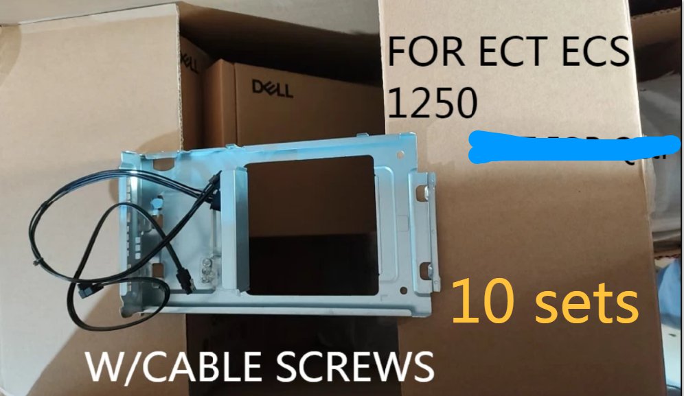 10 sets DELL ETC ECS ECT 1250 1255 QVS 1260 3.5" Drive Bay Caddy W/POWER SATA CABLE Screw 3W34N