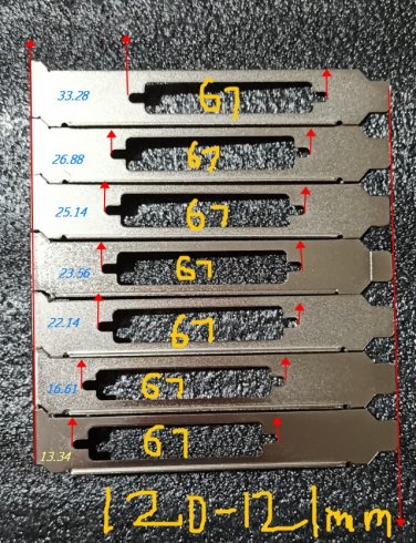 PCI Bracket card baffle port FULL-height w/screw DB78 DB37 HDR78 DB62