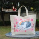 24x16" Japan Anime Natsume Yuujinchou Nyanko Sensei Cat Canvas Shoulder Bag