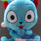 12"Japan Animation Fairy Tail Hubby ハッピー Sof Stuffed Plush Cushion Doll Toy Blue