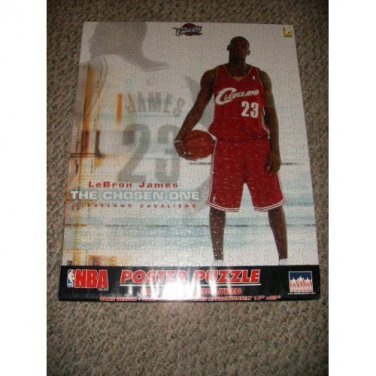 LEBRON JAMES THE CHOSEN ONE PUZZLE AND POSTER CLEVELAND CAVALIERS