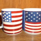 TW0 AMERICAN FLAG CUPS MUGS