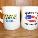 TWO WAFFLE HOUSE AMERICA THE BEAUTIFUL CUPS MUGS 2012
