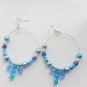 Blue Hoop earrings