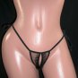 Sheer Crotch-less Panties- pack of 2-  Blue & Black- lingerie