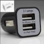 Dual USB Car Charger Adapter-3 Pack- for Any USB Device