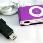 Mini Clip-on Metal USB MP3 Music Media Player With Micro TF/SD card Slot Support 1 - 8GB Micro SD TF