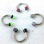 Colorful Acrylic Surgical Steel Body Piercing Jewelry- *Pack of 5* Many styles & sizes