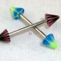 Colorful Acrylic Surgical Steel Body Piercing Jewelry- *Pack of 5* Many styles & sizes