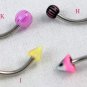 Colorful Acrylic Surgical Steel Body Piercing Jewelry- *Pack of 5* Many styles & sizes