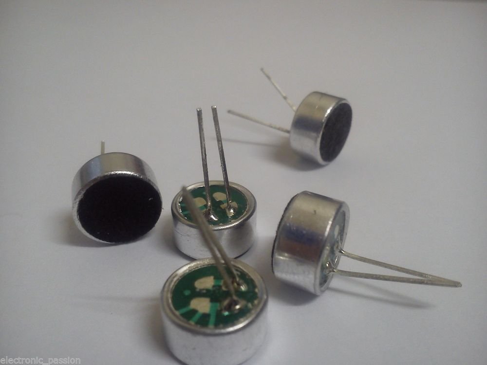 5 pcs Electret Microphone inserts with PCB pins Condenser Electronic