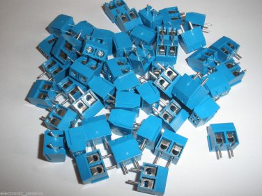 50 PCS! 2 Way Terminal Screw Block Connectors 16A 300V Modular 5mm Pitch for PCB