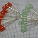 20 PCS OF 5mm DIFFUSED LED DIODES 10 x GREEN 10 x RED pcs Electronic Components