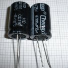 LOT OF 2 4700uF 25V Radial Electrolytic Capacitor 105C Electronic Components