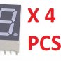 4 PCS 9.9mm 0.5" GREEN 7 Segment LED Common Anode Display Electronic Components