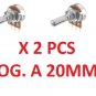 2 PCS 1K 20mm Potentiometer Pot Variable Resistor Log A Logarithmic Components