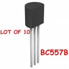 LOT OF 10 BC557B PNP 50V 100mA 500mW Transistor TO92