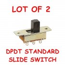 NEW DPDT STANDARD SLIDE SWITCH LOT OF 2 (RC)