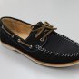 Women Boat shoes moccasin Black docksides