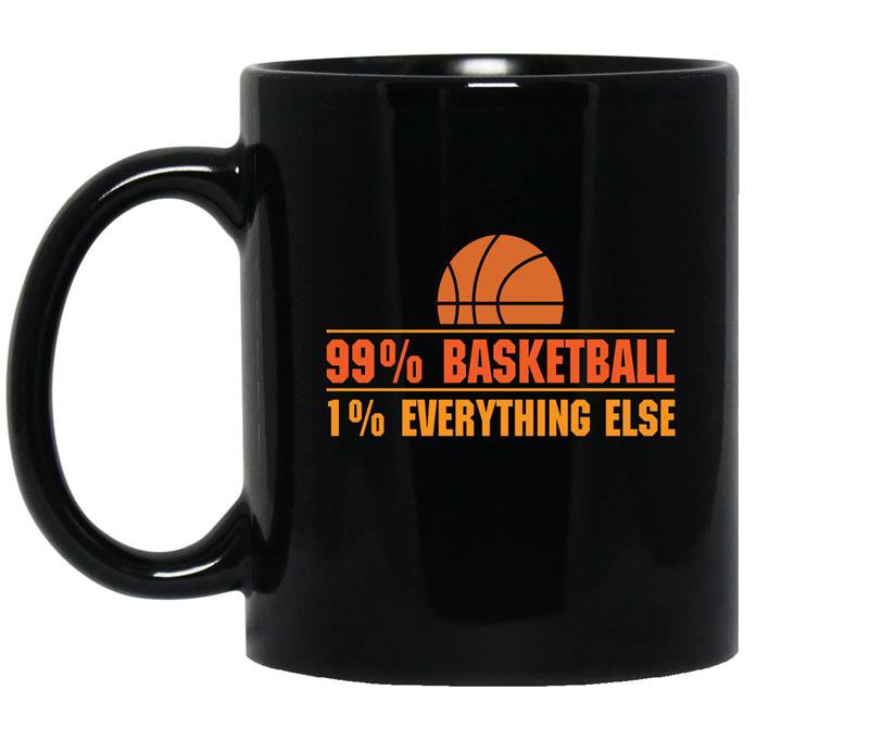 99% basketball 1% everything else - 11oz coffee Mug-Black