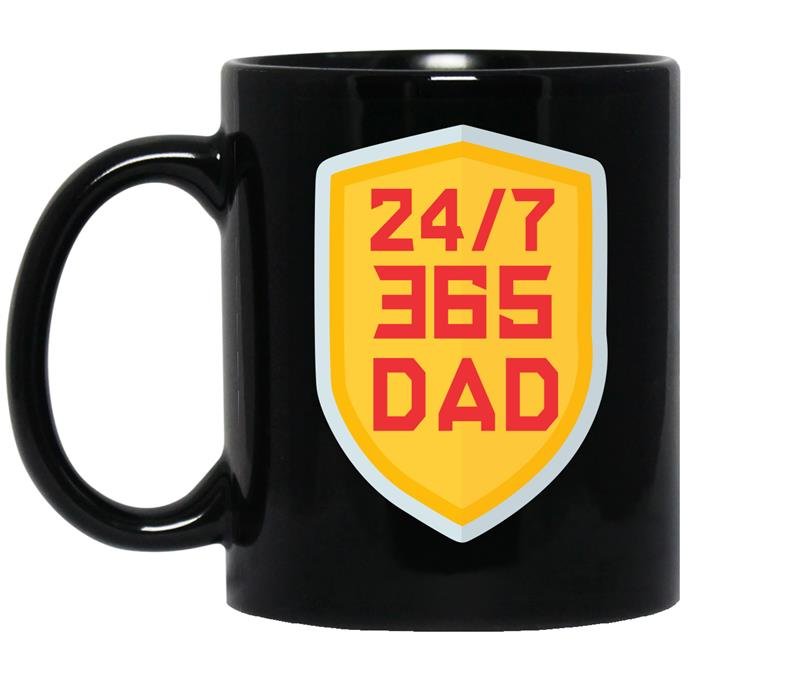 24-7-365 dad 11oz Mug Black - Father's day gift
