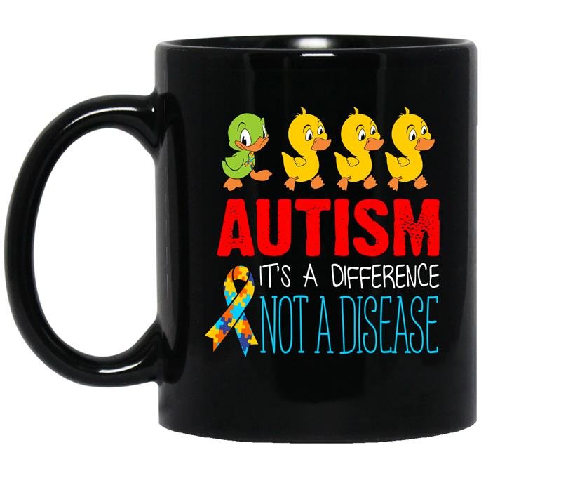 Autism it's a difference not a disease Coffee Mug_Black