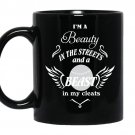 Baseball-i'm a beauty in the streets and a beast in my cleats Coffee Mug_Black