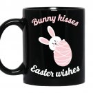 Bunny kisses easter wishes Coffee Mug_Black