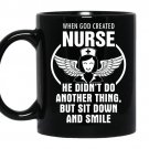 God created nurse-nursing school Coffee Mug_Black