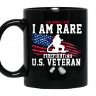 I am aware that i am rare firefighting US veteran Coffee Mug_Black